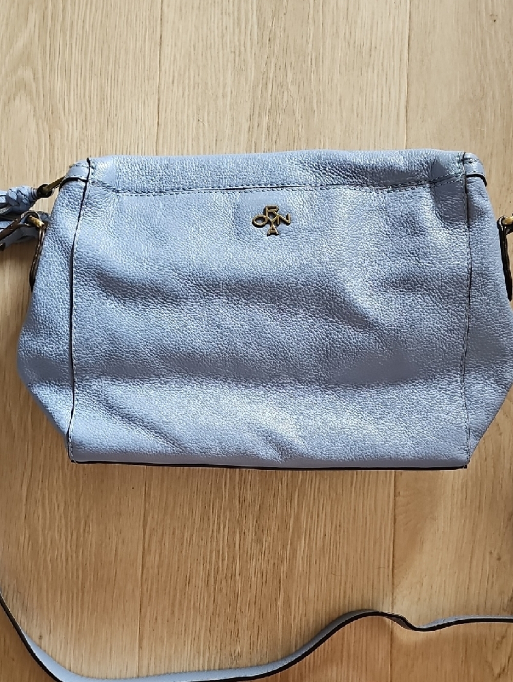 orYANY Light Blue Leather Tassel Crossbody Bag - Picture 9 of 15